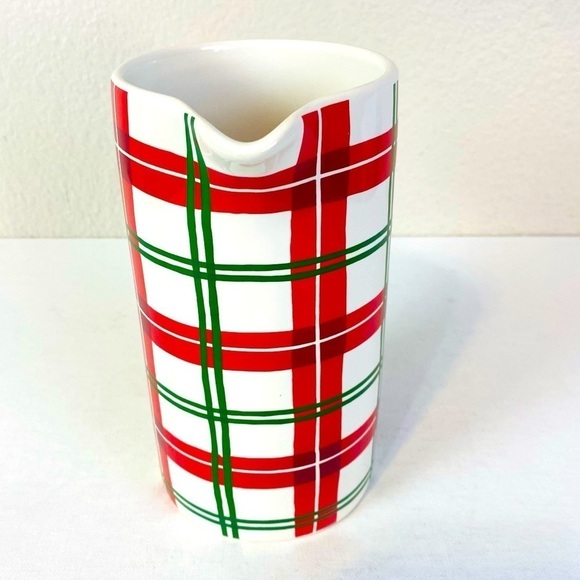 Dolly Parton Red/Green Holiday Plaid Stoneware Pitcher 47oz - Picture 2 of 6